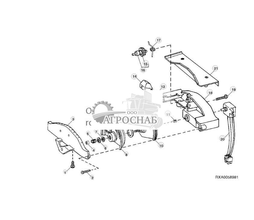 HITCH CONTROL ARMREST 